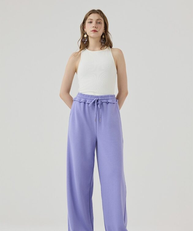Elastic Wide Leg Sweatpants