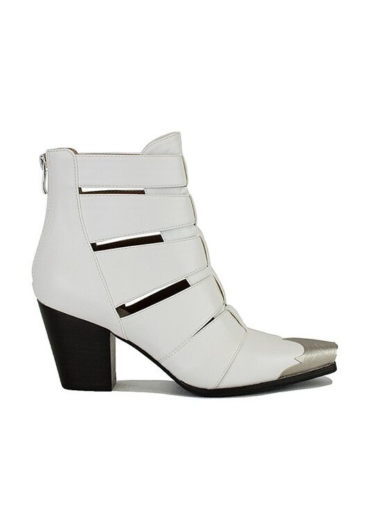 CASUAL CUTOUT METAL TOE BOOTIE